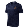 Camohex Moulton Steel Eagle Globe & Anchor Left Chest Performance T-Shirt - CAMOHEX NAVY