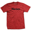 Marine Script T-Shirt - RED