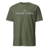 Marine Corps Old Glory Custom T-shirt- Leatherneck For Life - OD Green