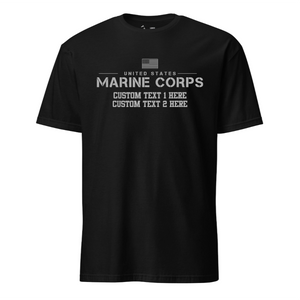 Marine Corps Old Glory Custom T-shirt- Leatherneck For Life