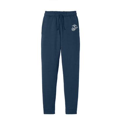 Eagle Globe & Anchor Fleece Jogger - Navy