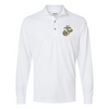 EGA Longsleeve Performance Polo - OD Green - WHITE