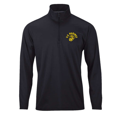 Old School Gold Performance Quarter Zip Pullover