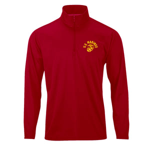 Old School Gold Performance Quarter Zip Pullover