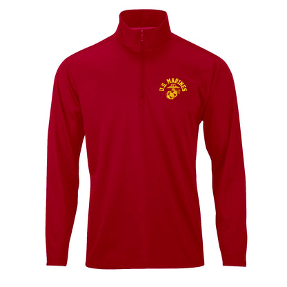 Old School Gold Performance Quarter Zip Pullover