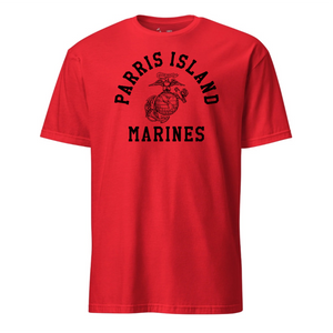 Parris Island Old School Black Custom T-shirt- Leatherneck For Life