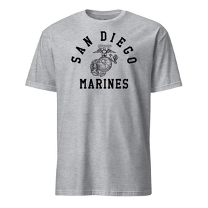 San Diego Old School Black Custom T-shirt- Leatherneck For Life