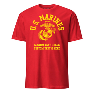 Old School Gold Custom T-shirt- Leatherneck For Life