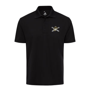 Artillery Performance Polo Shirt in Black - USMC unit polo shirt