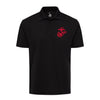 Eagle Globe & Anchor Red Performance Polo Shirt - BLACK