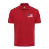 American Flag Performance Polo Shirt - RED