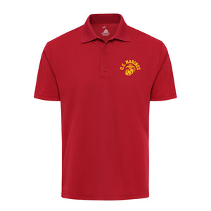 Old School Gold Performance Polo Shirt