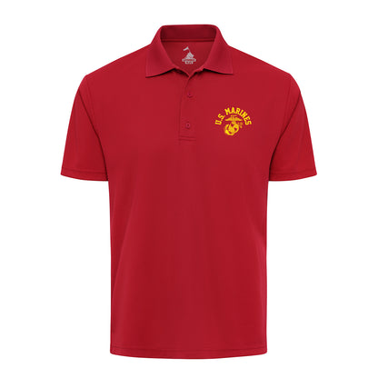 Old School Gold Performance Polo Shirt