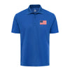 American Flag Performance Polo Shirt - ROYAL