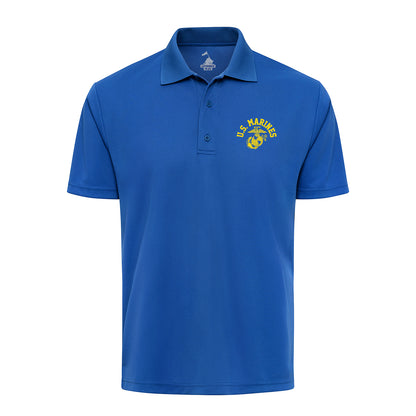 Old School Gold Performance Polo Shirt