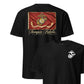 Semper Fidelis Vintage USMC Flag T-Shirt front and back in black - Marine Corps