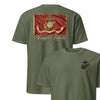 Semper Fidelis Vintage USMC Flag T-Shirt - OD GREEN