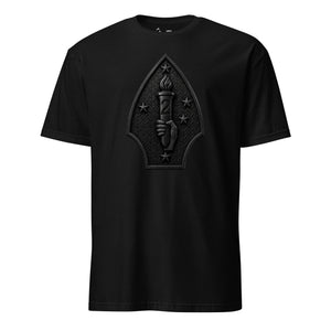 2nd Marine Division Diamond Plate Blackout T-Shirt