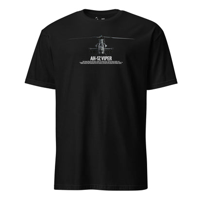AH-1Z Viper Airframe Specs T-Shirt in Black - Marine Corps aviation tee