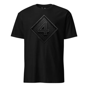 4th Marine Division Diamond Plate Blackout T-Shirt