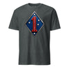 1st Marine Division Diamond Plate T-Shirt - CHARCOAL HEATHER