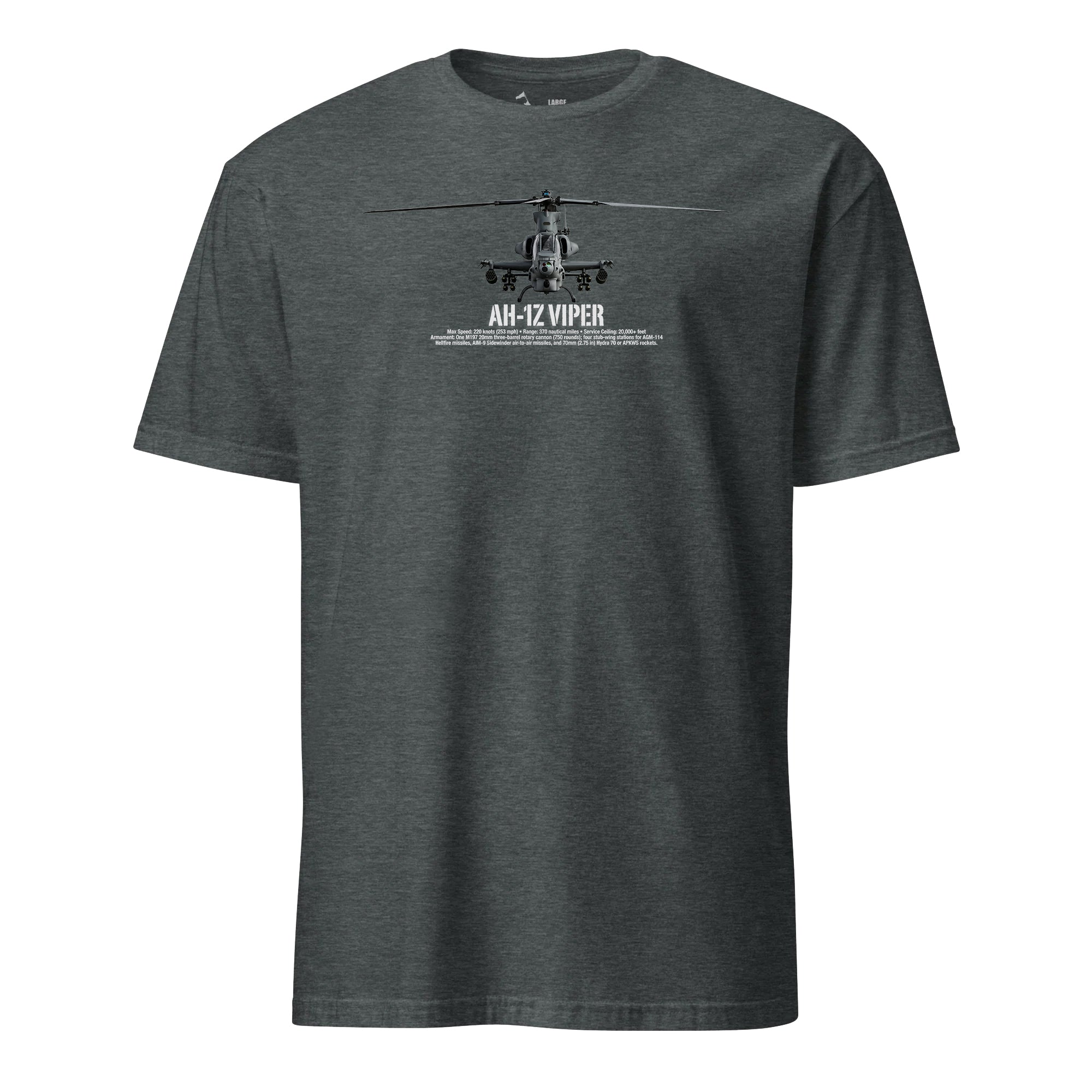 AH-1Z Viper Airframe Specs T-Shirt | Marine Attack Helicopter Tee