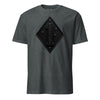 1st Marine Division Diamond Plate Blackout T-Shirt - CHARCOAL HEATHER