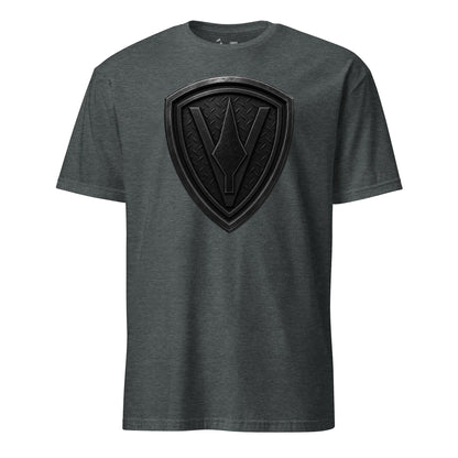 5th Marine Division Diamond Plate Blackout T-Shirt in Charcoal - USMC 5th Division tee