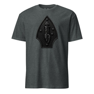 2nd Marine Division Diamond Plate Blackout T-Shirt
