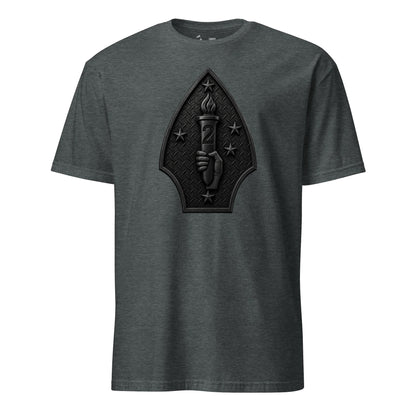 2nd Marine Division Diamond Plate Blackout T-Shirt