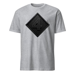 4th Marine Division Diamond Plate Blackout T-Shirt