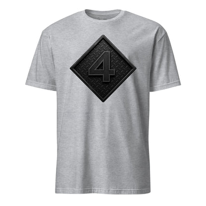 4th Marine Division Diamond Plate Blackout T-Shirt
