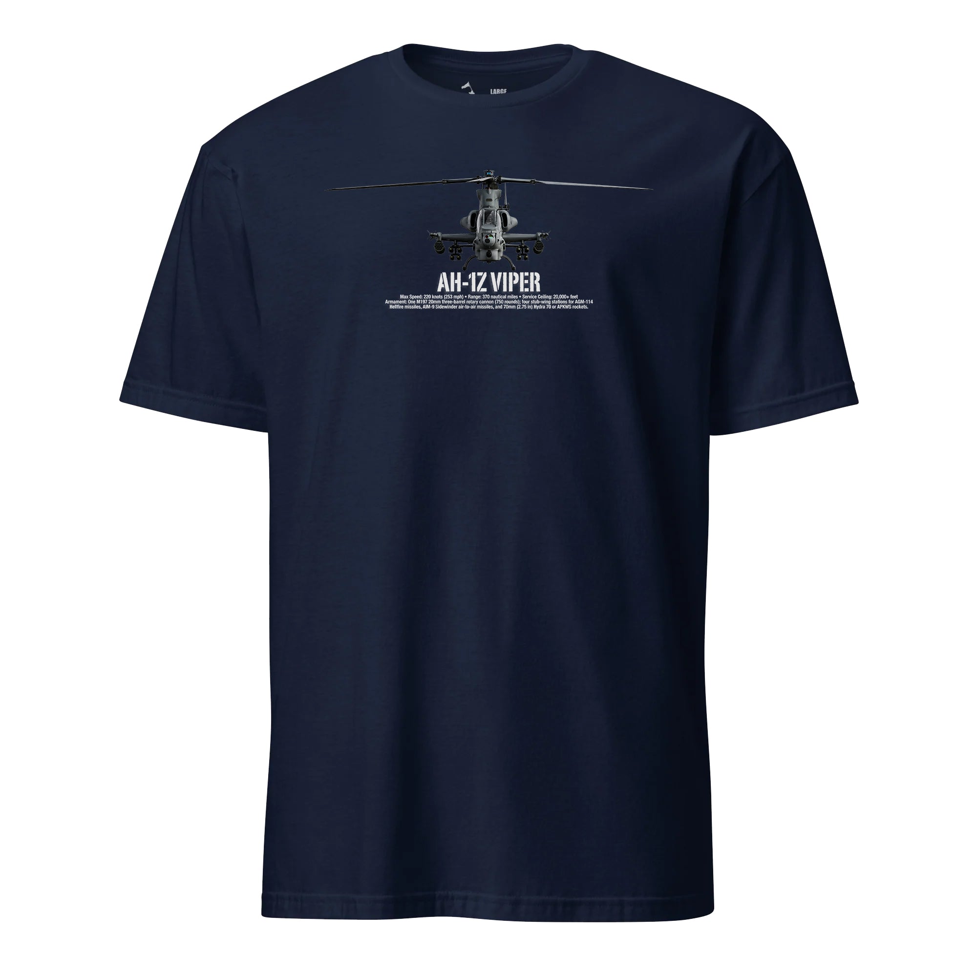 トップス ah AH-1Z Viper Airframe Specs T-Shirt | Marine Attack Helicopter Tee