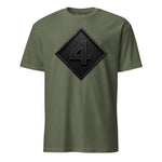 4th Marine Division Diamond Plate Blackout T-Shirt