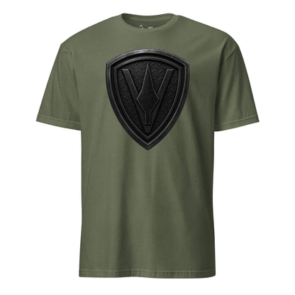 5th Marine Division Diamond Plate Blackout T-Shirt in OD Green - USMC 5th Division tee
