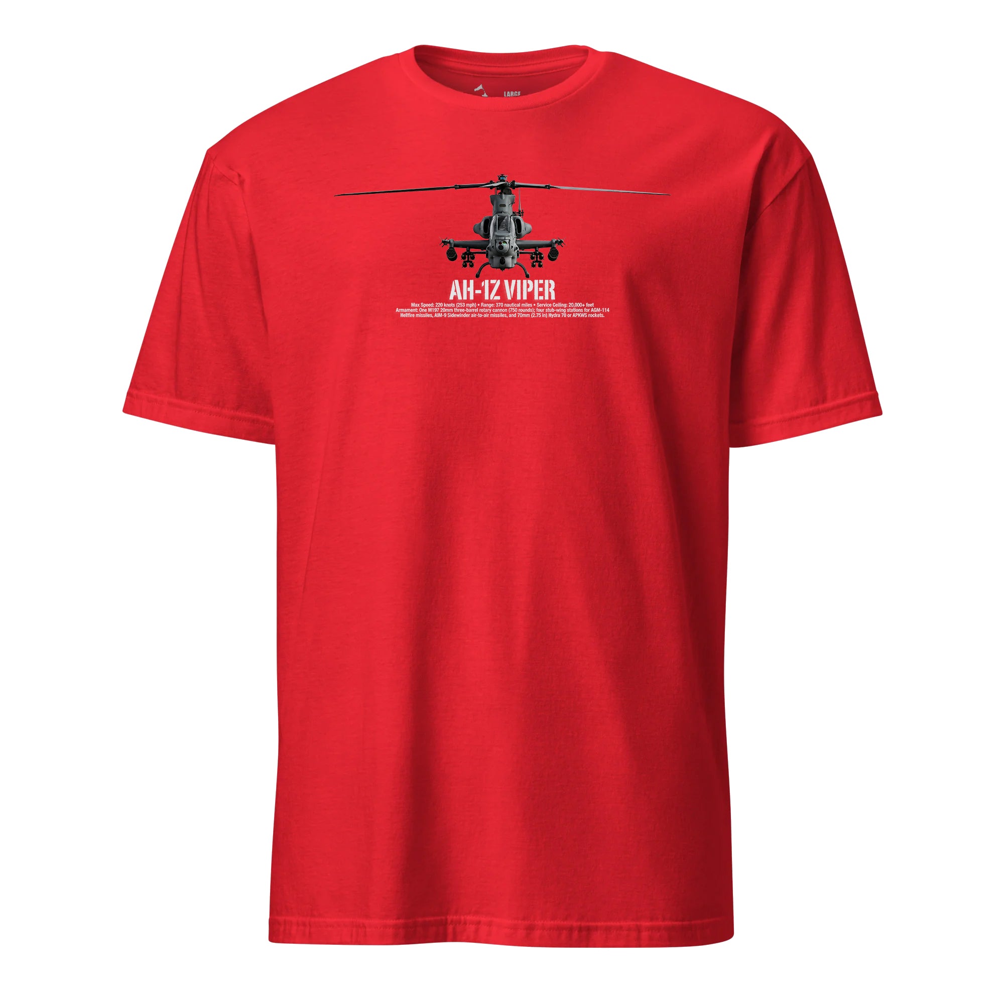 AH-1Z Viper Airframe Specs T-Shirt | Marine Attack Helicopter Tee AH-1Z Viper Airframe Specs T-Shirt | Marine Attack Helicopter Tee