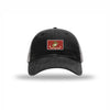 USMC Flag Flexstyle Patch Soft Mesh Trucker - BLACK/CHARCOAL