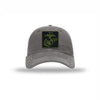 OD Green & Black EGA PVC Patch Soft Mesh Trucker - GREY/WHITE
