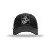 EGA Square Carbon Fiber Patch Soft Mesh Trucker - BLACK/CHARCOAL