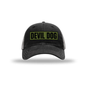 Devil Dog OD Green Patch Soft Mesh Trucker