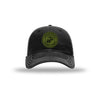 USMC Seal OD Green Patch Soft Mesh Trucker - BLACK/WHITE
