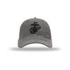 Eagle Globe & Anchor Carbon Fiber Patch Soft Mesh Trucker - GREY/WHITE