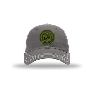 USMC Seal OD Green Patch Soft Mesh Trucker