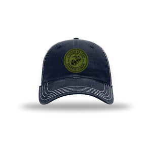 USMC Seal OD Green Patch Soft Mesh Trucker - Leatherneck For Life