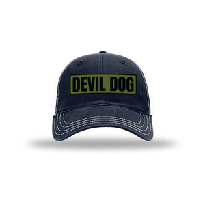 Devil Dog OD Green Patch Soft Mesh Trucker