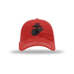 Eagle Globe & Anchor Carbon Fiber Patch Soft Mesh Trucker
