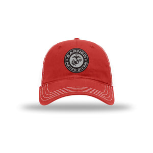 Earned Never Given Carbon Fiber Patch Soft Mesh Trucker - Leatherneck For Life