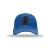 Eagle Globe & Anchor Carbon Fiber Patch Soft Mesh Trucker - ROYAL/WHITE