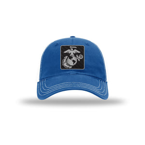 EGA Square Carbon Fiber Patch Soft Mesh Trucker - Leatherneck For Life