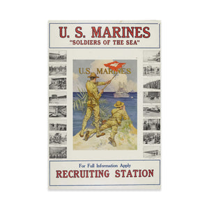 U.S. Marines Soldiers Of The Sea Vintage Recruiting - Poster